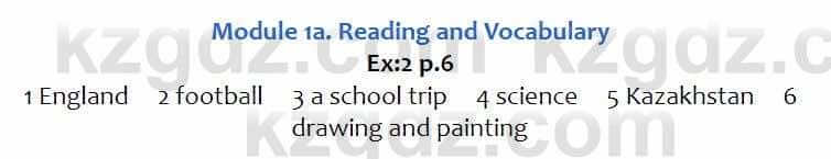 Английский язык Excel for Kazakhstan (Grade 6) Student's book Вирджиниия Эванс 6 класс 2018 Упражнение Ex:2 p.6