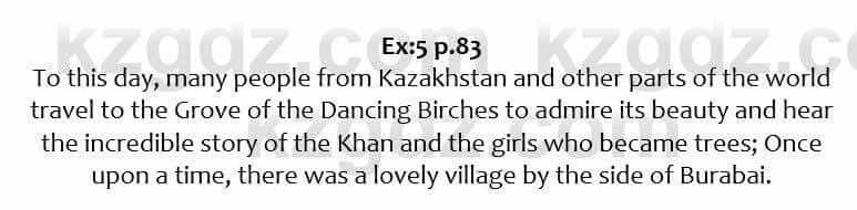 Английский язык Excel for Kazakhstan (Grade 6) Student's book Вирджиниия Эванс 6 класс 2018 Упражнение Ex:5 p.83
