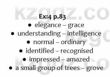 Английский язык Excel for Kazakhstan (Grade 6) Student's book Вирджиниия Эванс 6 класс 2018 Упражнение Ex:4 p.83