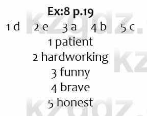 Английский язык Excel for Kazakhstan (Grade 6) Student's book Вирджиниия Эванс 6 класс 2018 Упражнение Ex:8 p.19