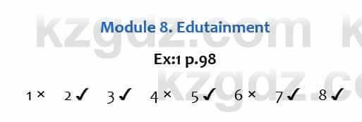 Английский язык Excel for Kazakhstan (Grade 6) Student's book Вирджиниия Эванс 6 класс 2018 Упражнение Ex:1 p.98