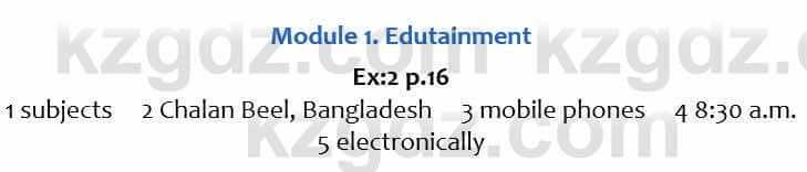 Английский язык Excel for Kazakhstan (Grade 6) Student's book Вирджиниия Эванс 6 класс 2018 Упражнение Ex:2 p.16