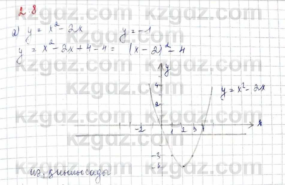 Алгебра Обще-гуманитарное направление Абылкасымова 10 класс 2019 Упражнение 2.8