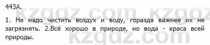 Русский язык Сабитова 5 класс 2017 Упражнение 443А