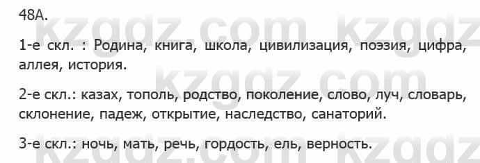 Русский язык Сабитова 5 класс 2017 Упражнение 48А