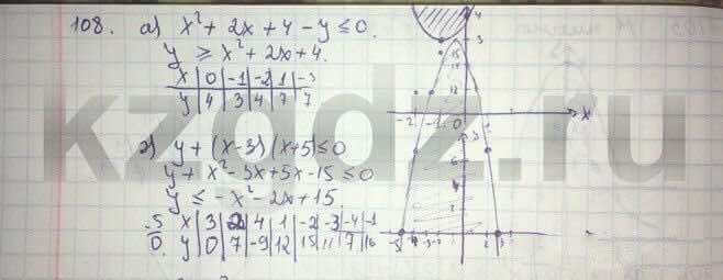 Алгебра Абылкасымова 9 класс  Упражнение 108