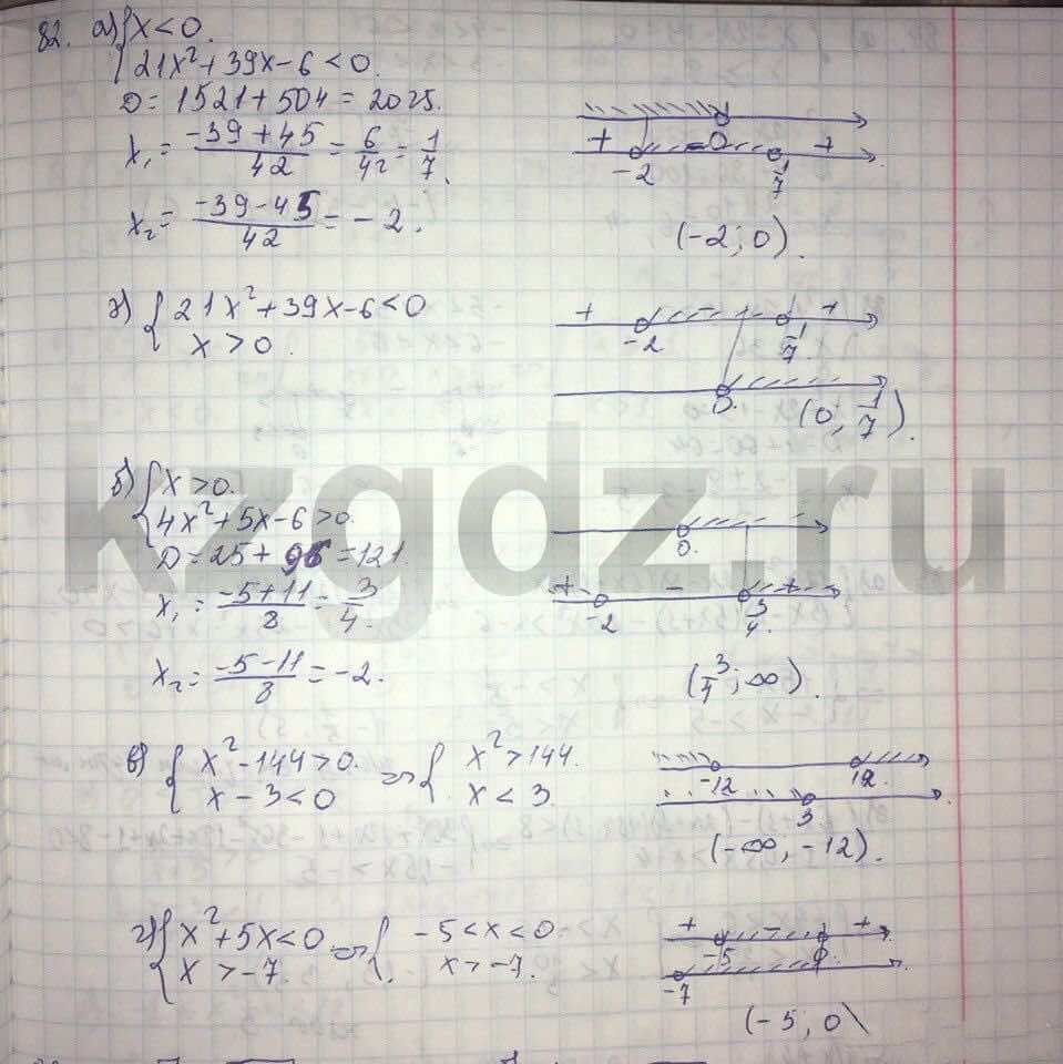 Алгебра Абылкасымова 9 класс  Упражнение 82