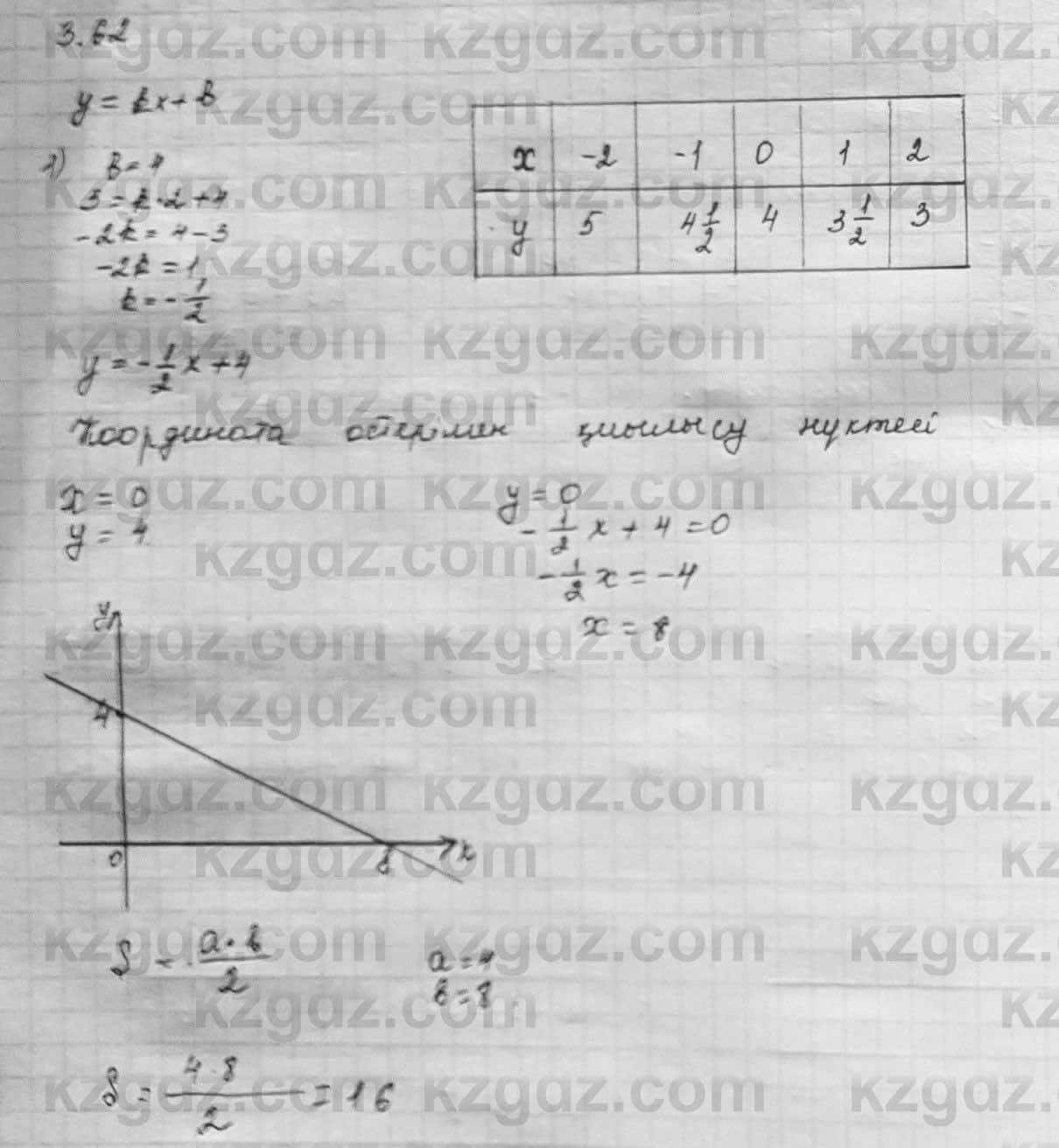 Алгебра Шыныбеков 7 класс 2017 Упражнение 3.62