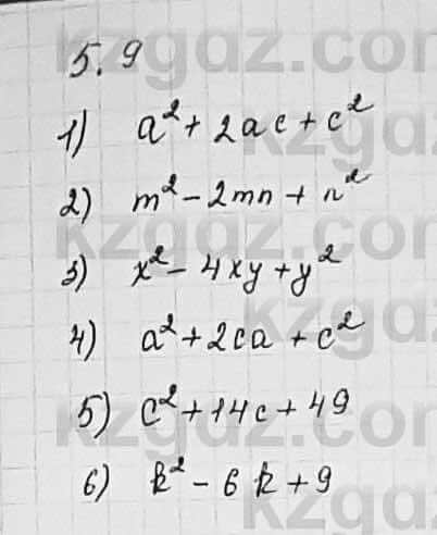 Алгебра Шыныбеков 7 класс 2017 Упражнение 5.9