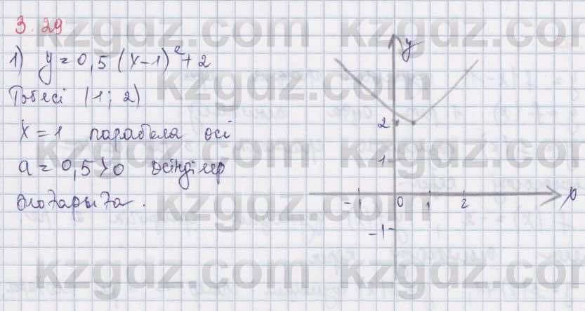 Алгебра Шыныбеков 8 класс 2018  Упражнение 3.29