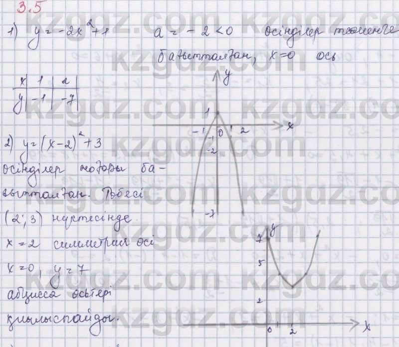 Алгебра Шыныбеков 8 класс 2018  Упражнение 3.5
