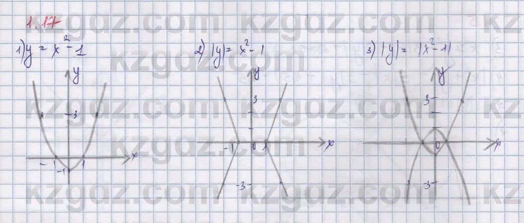 Алгебра Шыныбеков 9 класс 2019  Упражнение 1.17