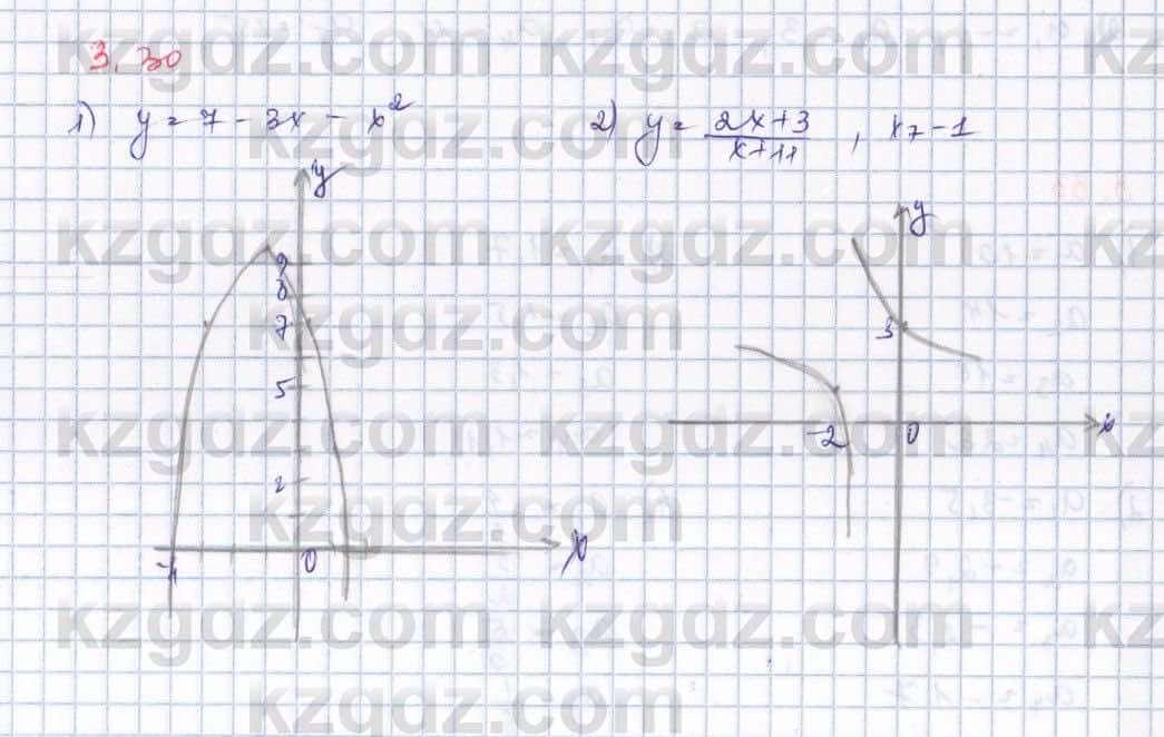 Алгебра Шыныбеков 9 класс 2019  Упражнение 3.30