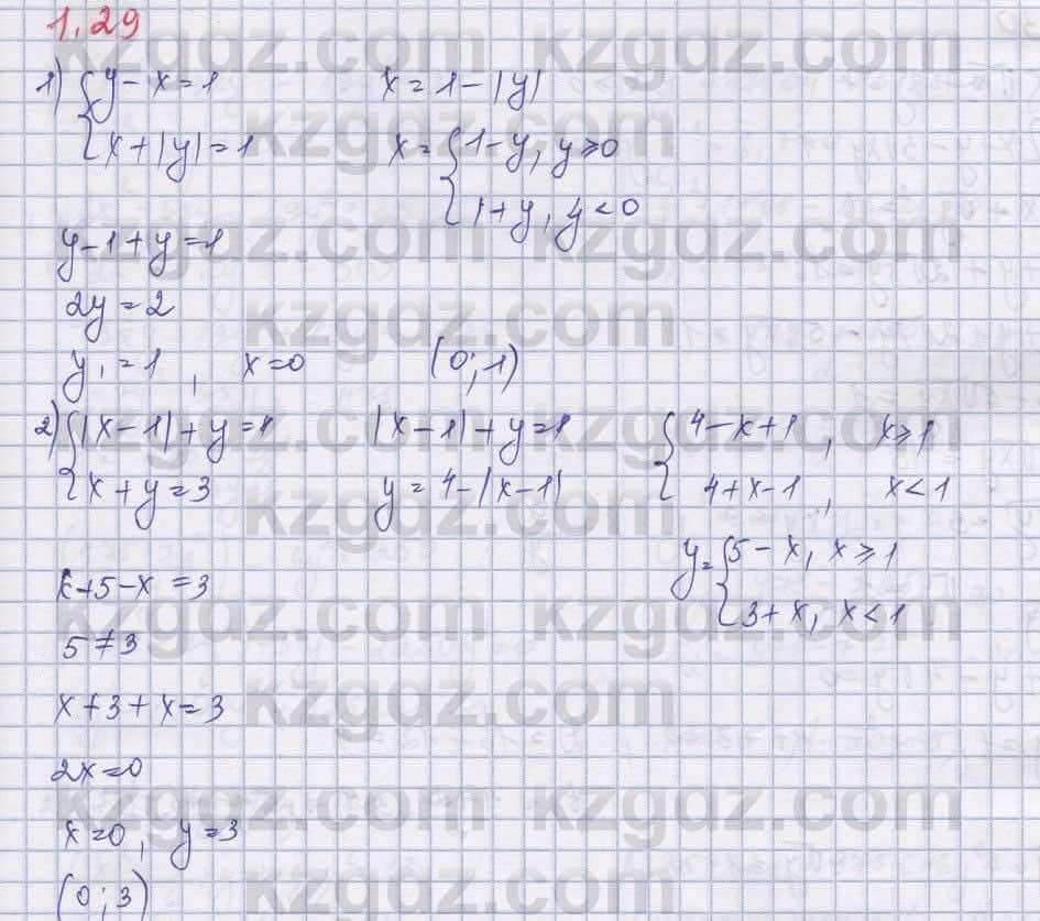 Алгебра Шыныбеков 9 класс 2019  Упражнение 1.29