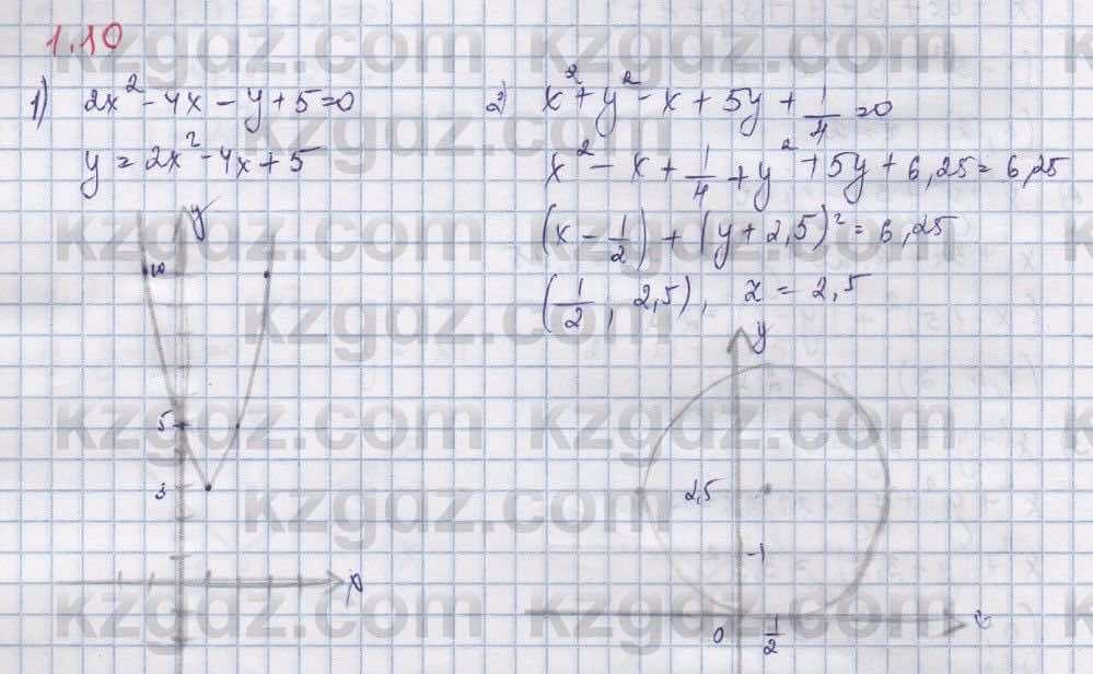 Алгебра Шыныбеков 9 класс 2019  Упражнение 1.10