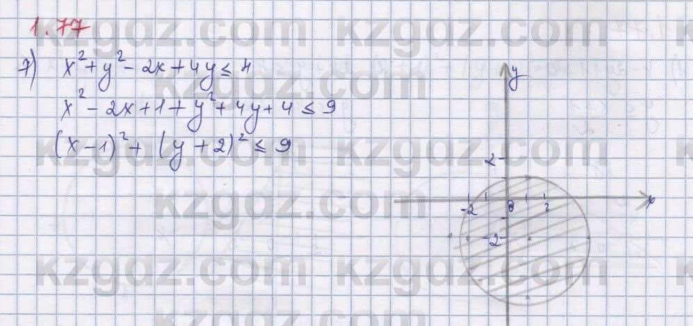 Алгебра Шыныбеков 9 класс 2019  Упражнение 1.77