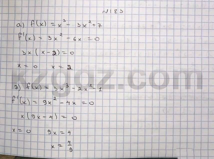 Алгебра Абылкасымова 10 класс Естественно-математическое направление  Упражнение 183