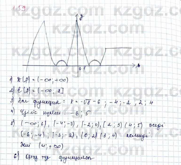 Алгебра и начало анализа ЕМН Шыныбеков 10 класс 2019  Упражнение 1.59