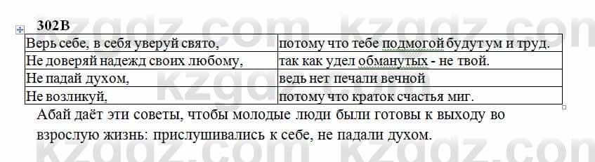 Русский язык Сабитова 6 класс 2018  Упражнение 302В