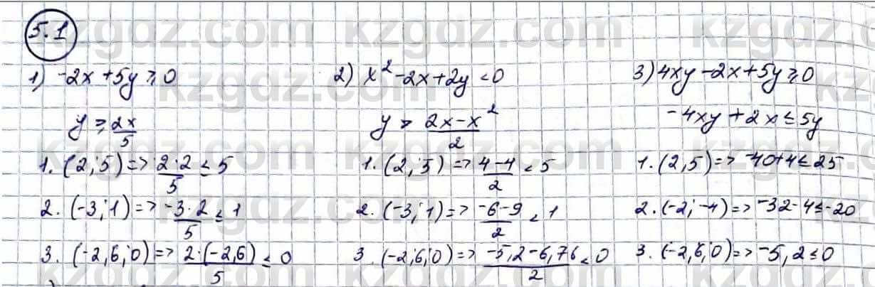 Алгебра Абылкасымова 9 класс 2019 Упражнение 5.1
