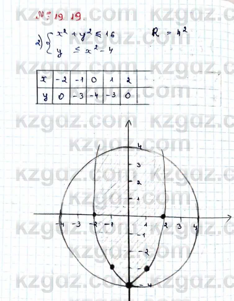 Алгебра Абылкасымова 9 класс 2019 Упражнение 19.19
