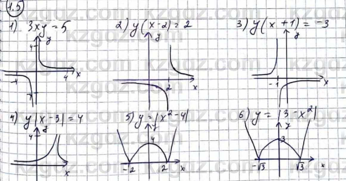 Алгебра Абылкасымова 9 класс 2019 Упражнение 1.5