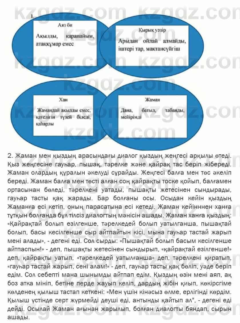 Казахская литература Турсынгалиева 6 класс 2018  Упражнение 25 бет