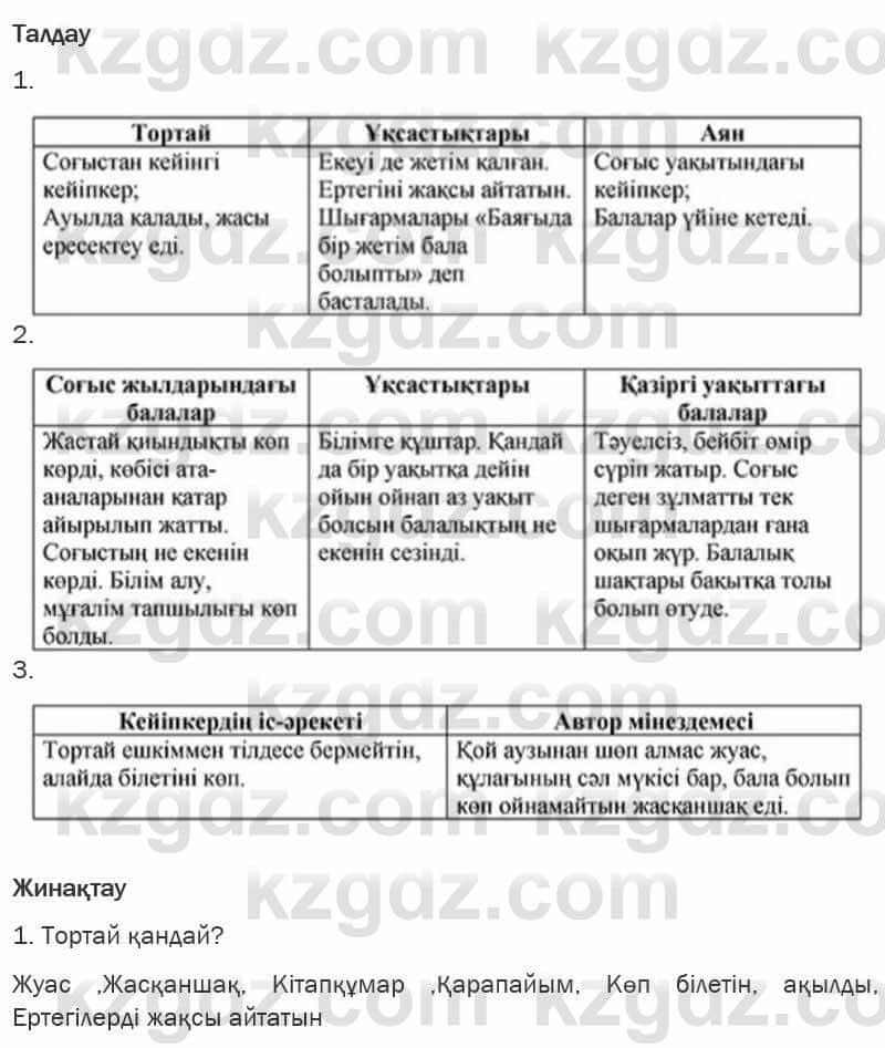 Казахская литература Турсынгалиева 6 класс 2018  Упражнение 122 бет