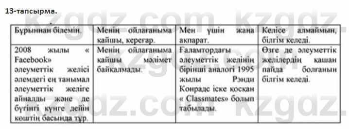 Казахский язык Косымова 7 класс 2018 Упражнение 13